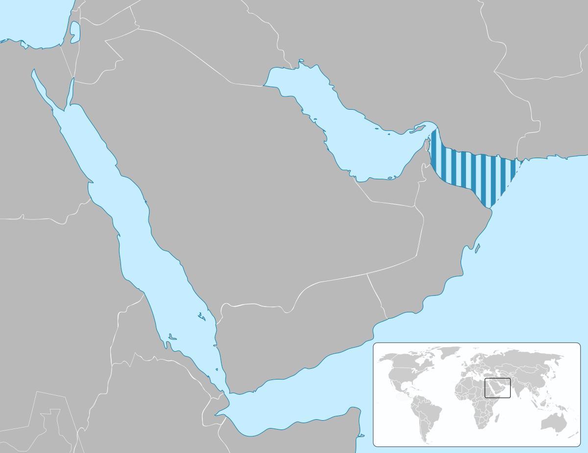 gulf of Oman na mape