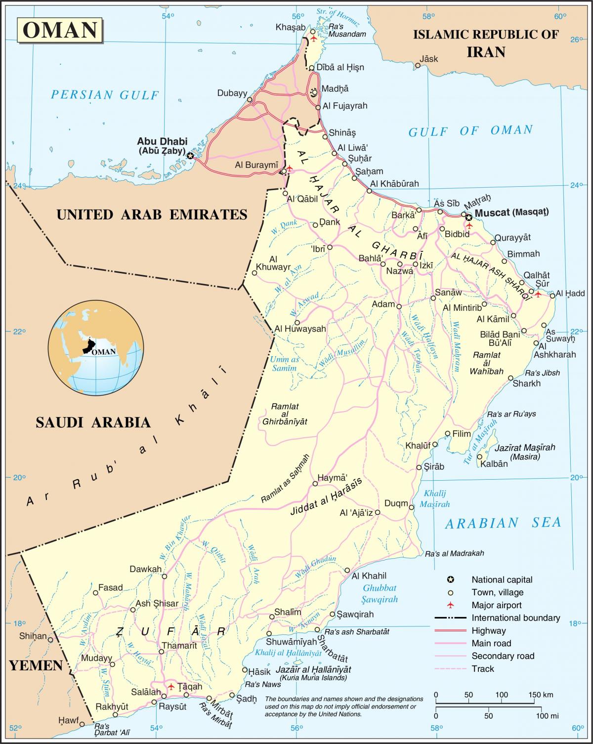 Ománsky mapu