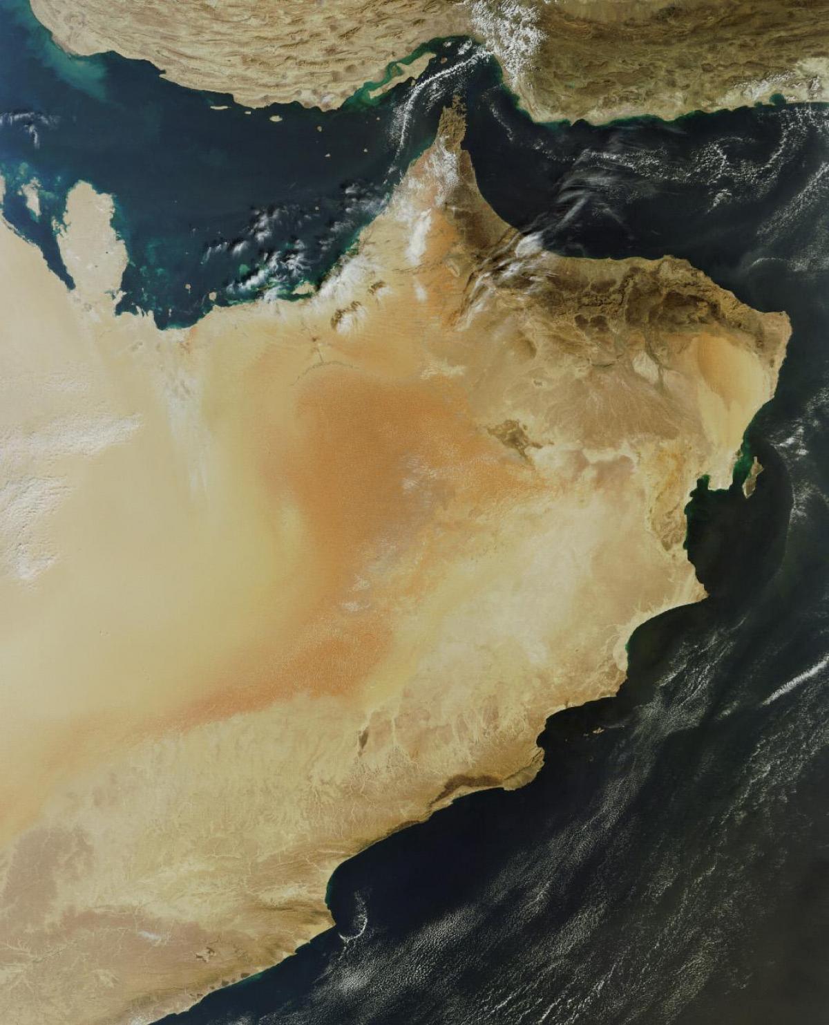 mapa Omán satelit