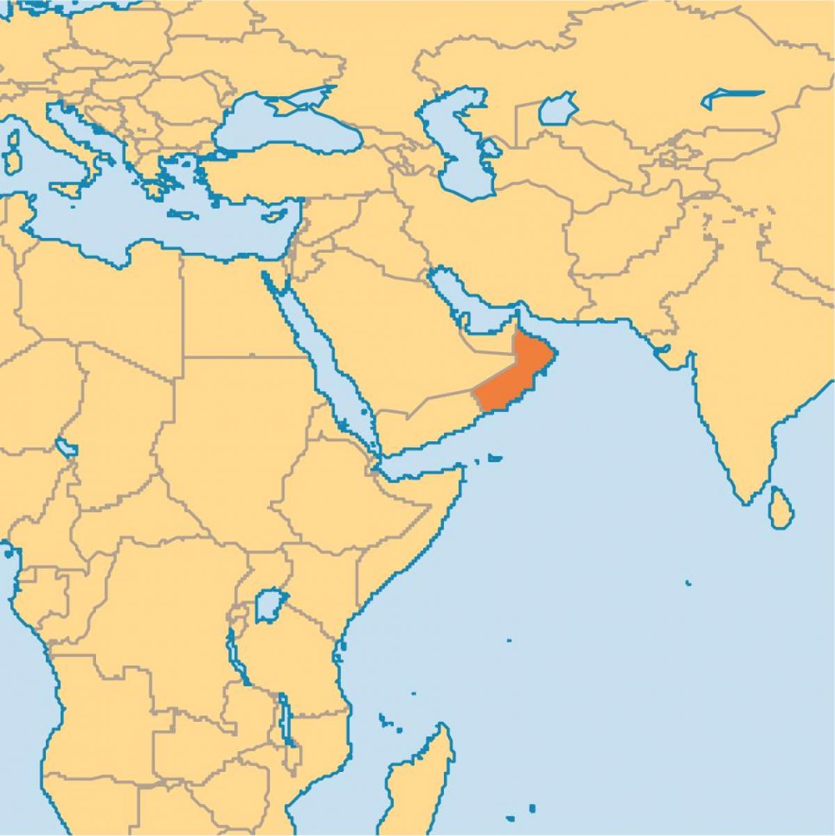 Omán mape, v mape sveta