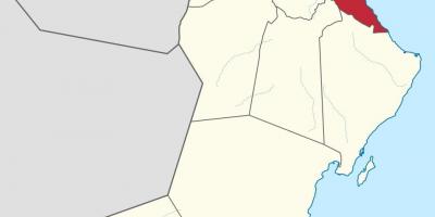 Muscat Omán na mape
