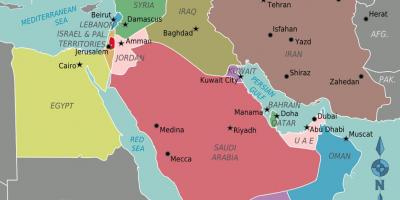 Mapa Omán mapu blízkeho východu
