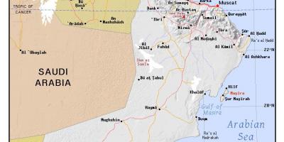 Mapa Omán politické